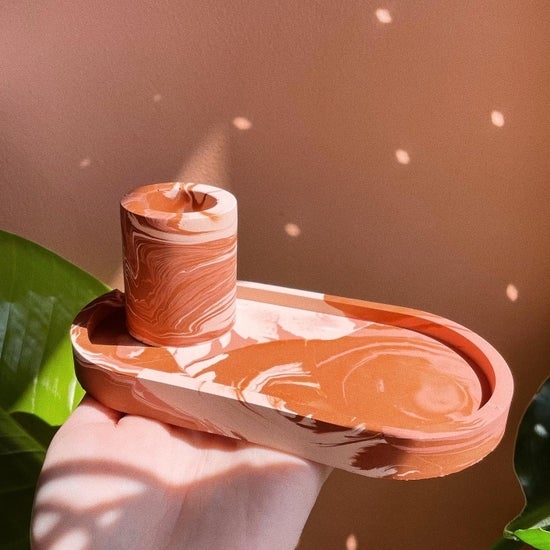 In The Nude Jesmonite Tray And Pot Set By Terrazzo Titz Made Modern Handmade