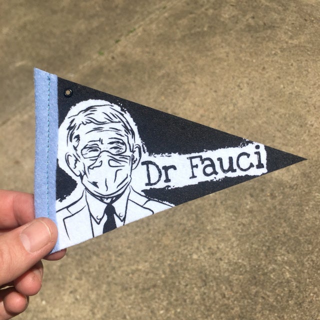 Dr Fauci Pennant Banner by Hook Loop Pennants Made Modern