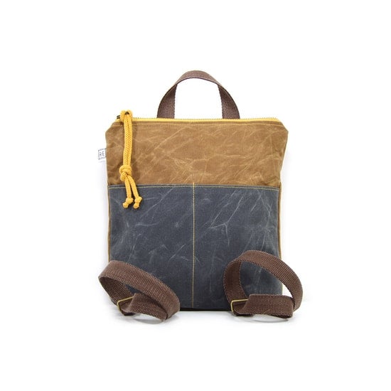 Waxed canvas backpack store purse