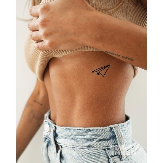 Paper Airplane Temporary Tattoo by Simply Inked