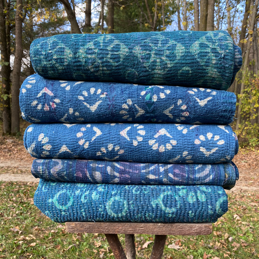 Kantha blanket sales