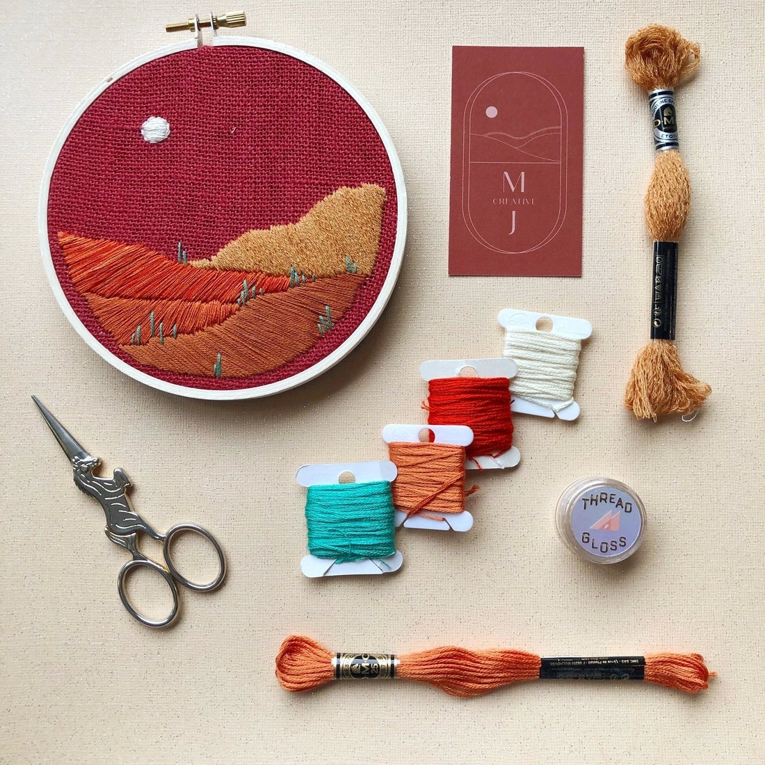 Desert Landscape Embroidery Kit by MCreative J