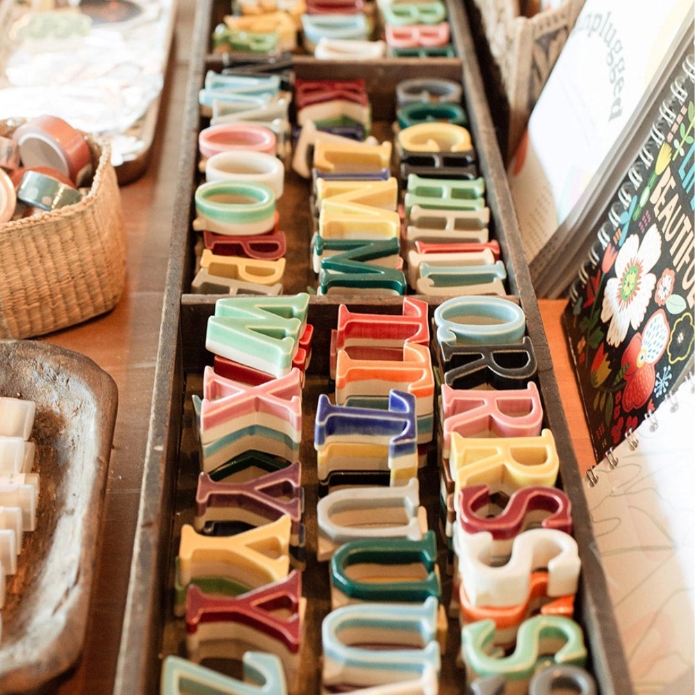 Ceramic Letters by Mudlove Made, Modern Handmade