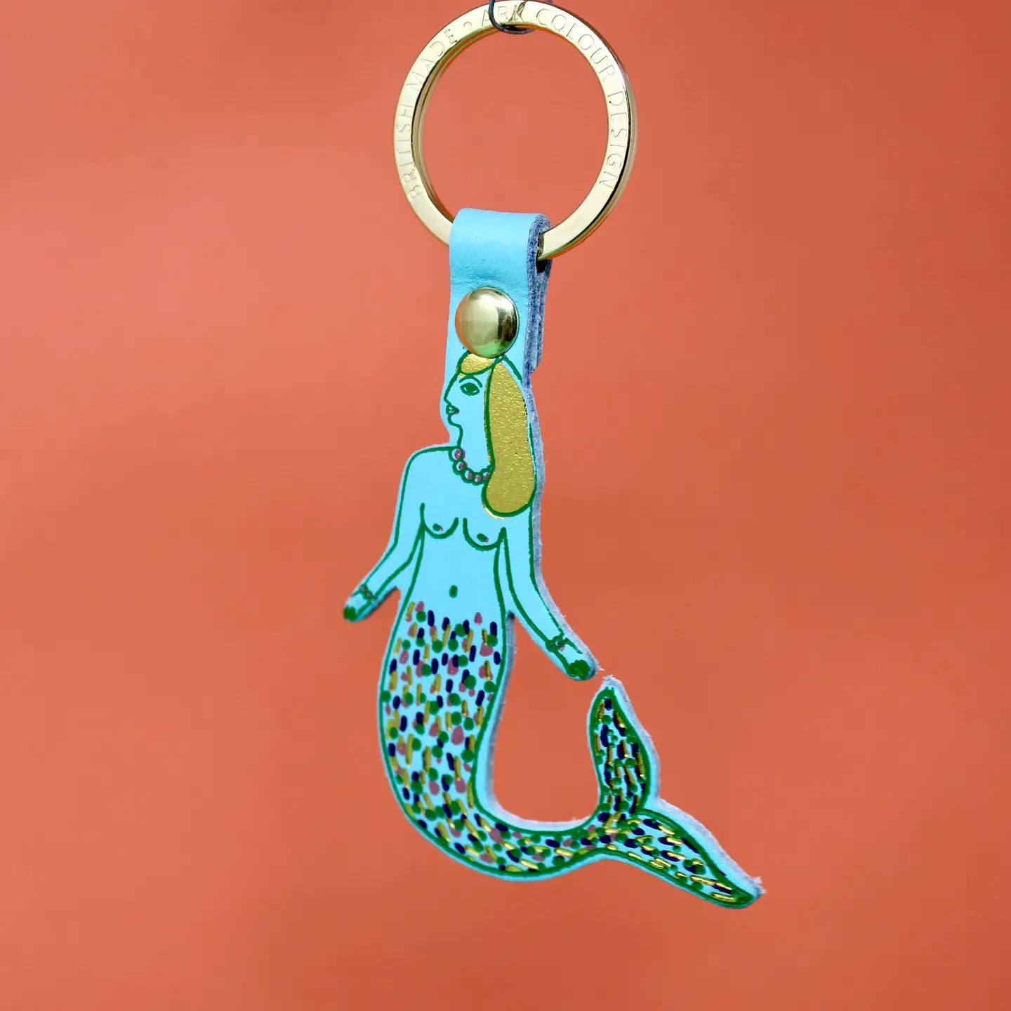 Mermaid Leather Keychain by Ark Colour Design Made Modern Handmade