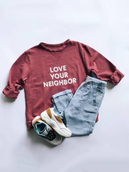 Love your neighbor sweatshirt clearance