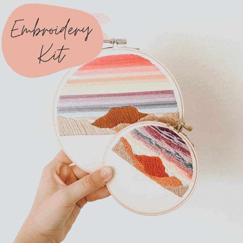DIY Embroidery Kit Beginner, Beginner Embroidery Kit, Modern