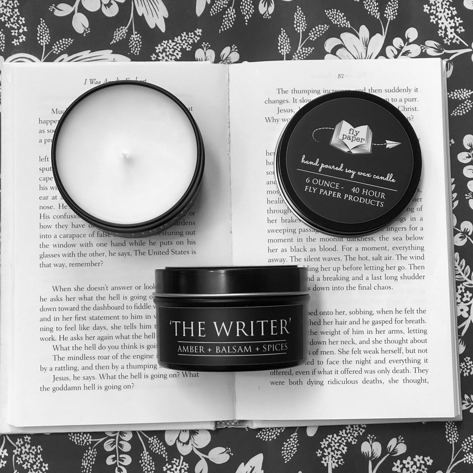 The Writer 6oz Tin Candle by Fly Paper Products Made, Modern Handmade