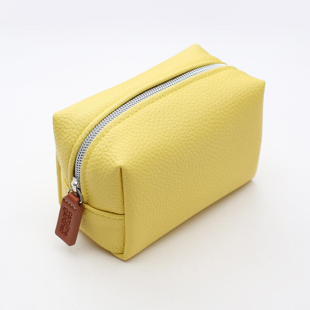 Yellow Mini Cube Cosmetic Bag by Caroline Gardener Made Modern
